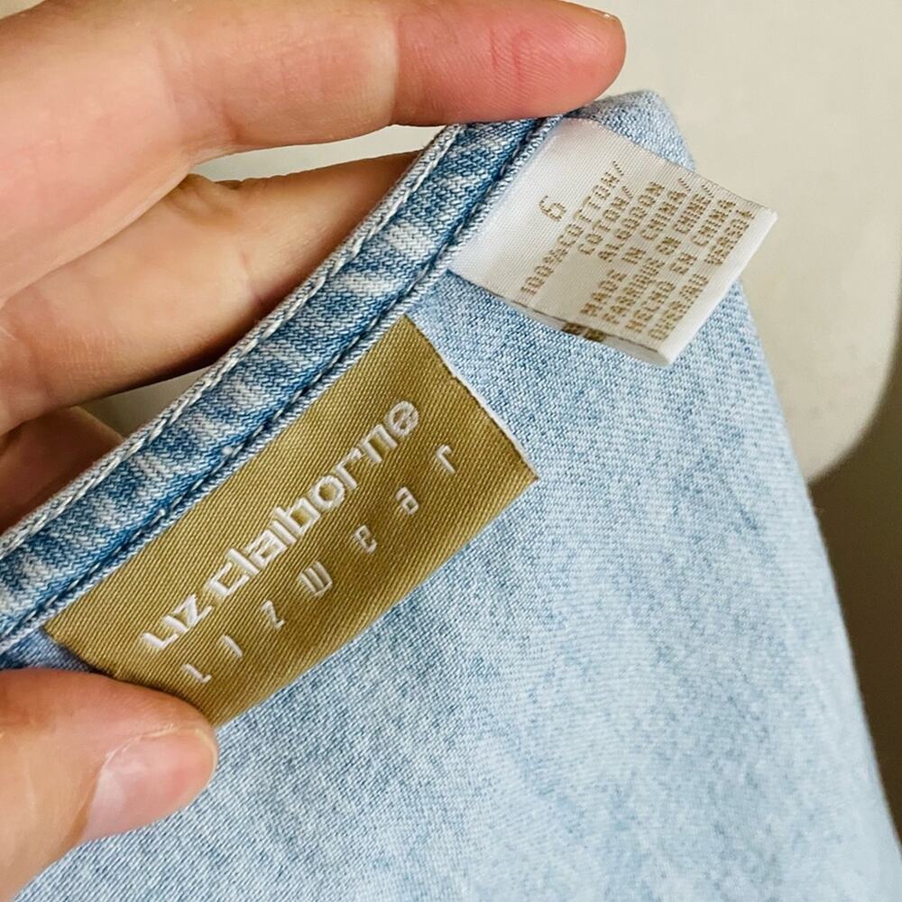 Liz Claiborne Vintage Chambray Shirt - Picture 4 of 4